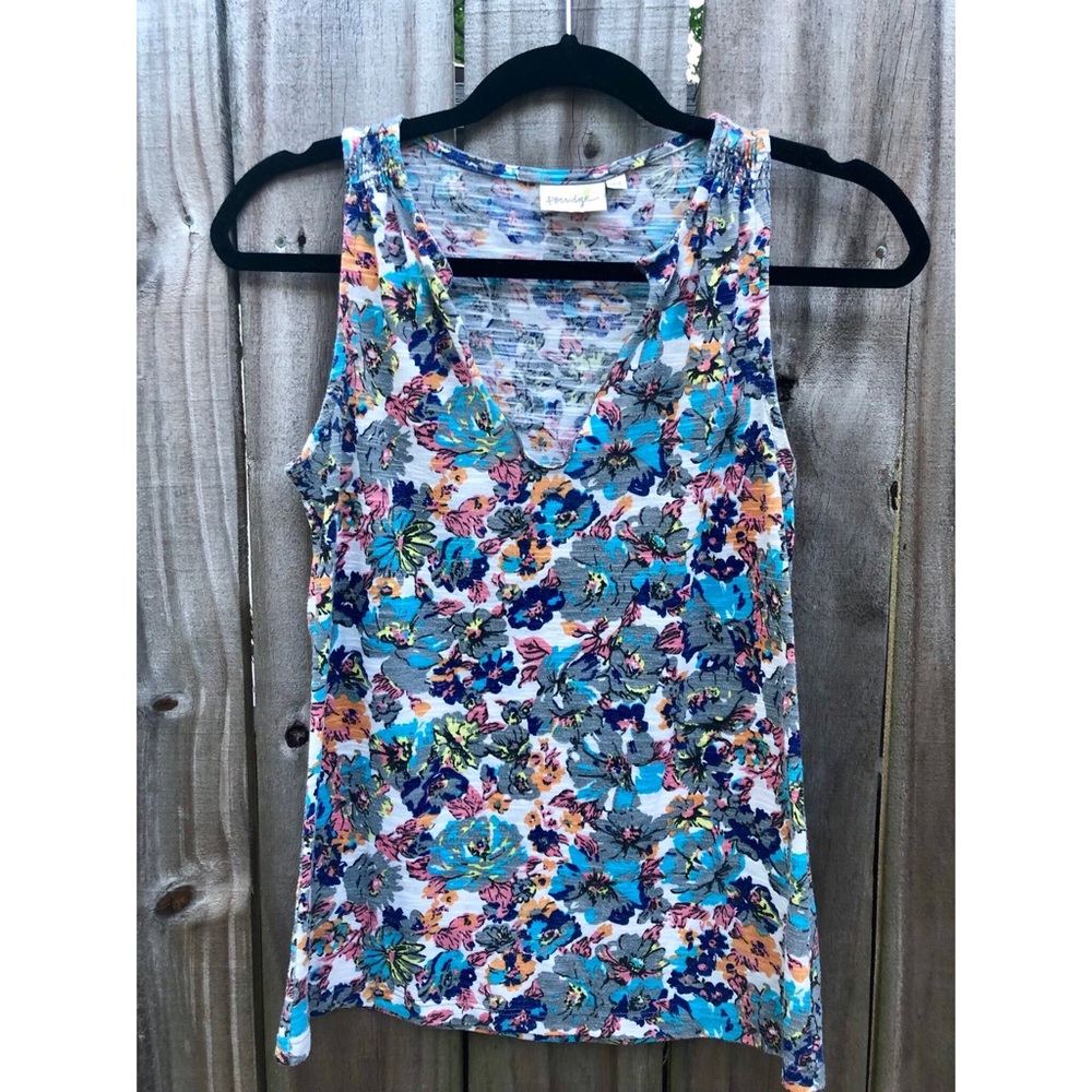 ANTHROPOLOGIE FLORAL TANK TOP